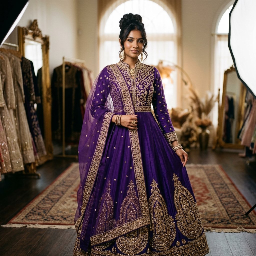 Embroidered Anarkali Suit
